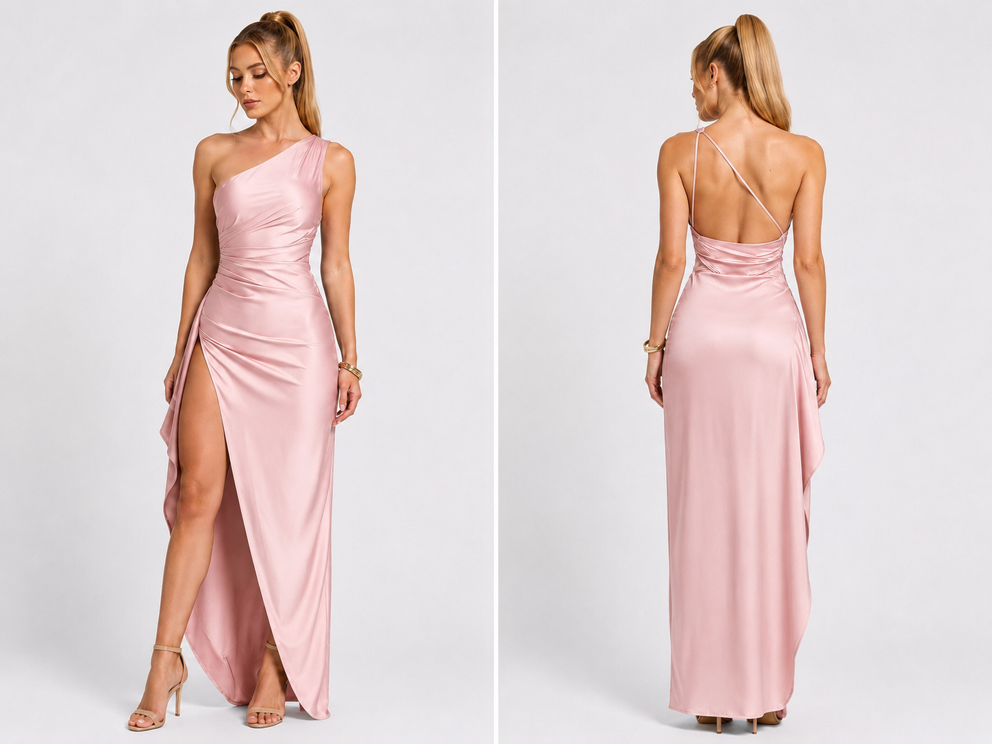 Sienna Satin Slit Dress
