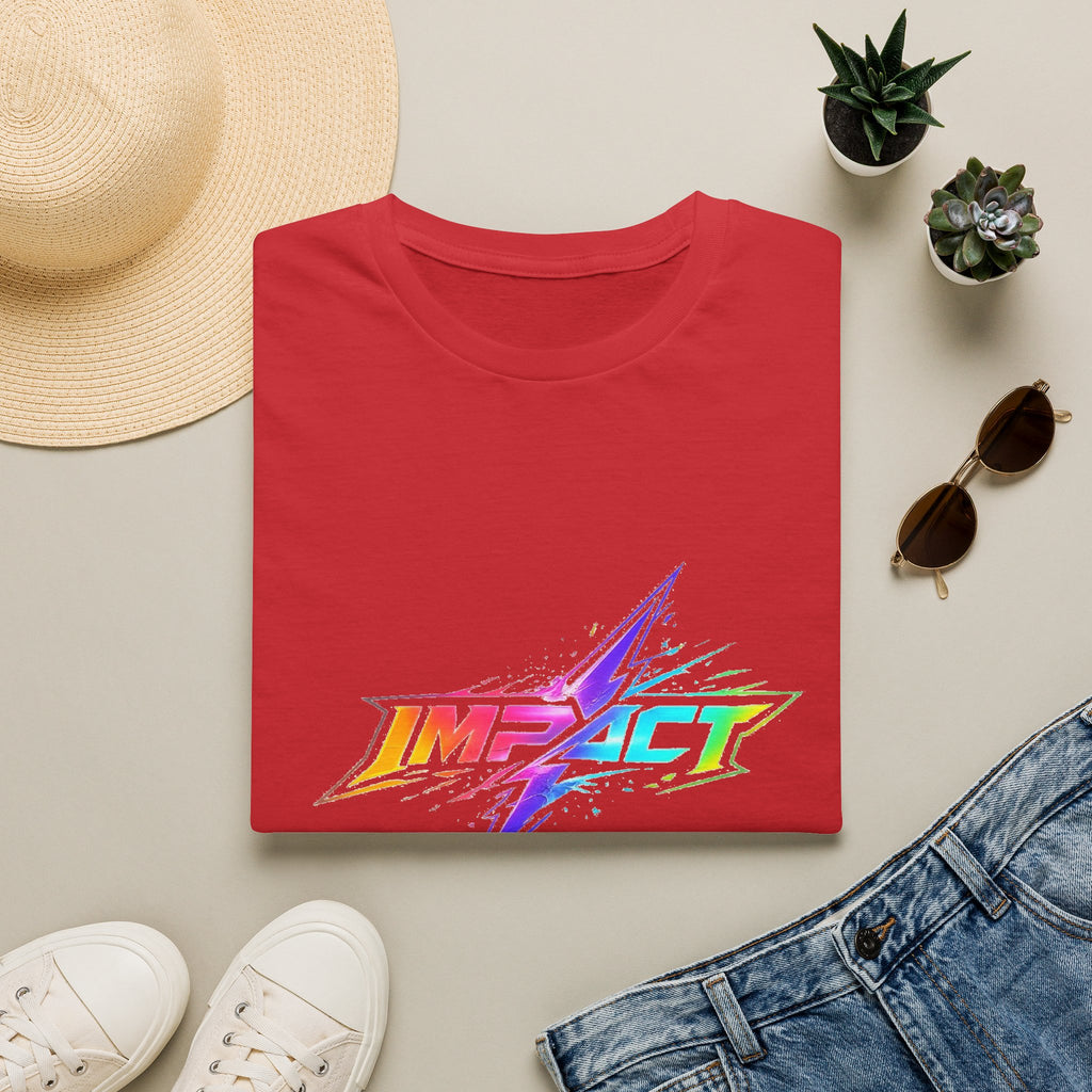 Impact Men's Lightning Logo T-Shirt — Rainbow Retro Graphic Tee