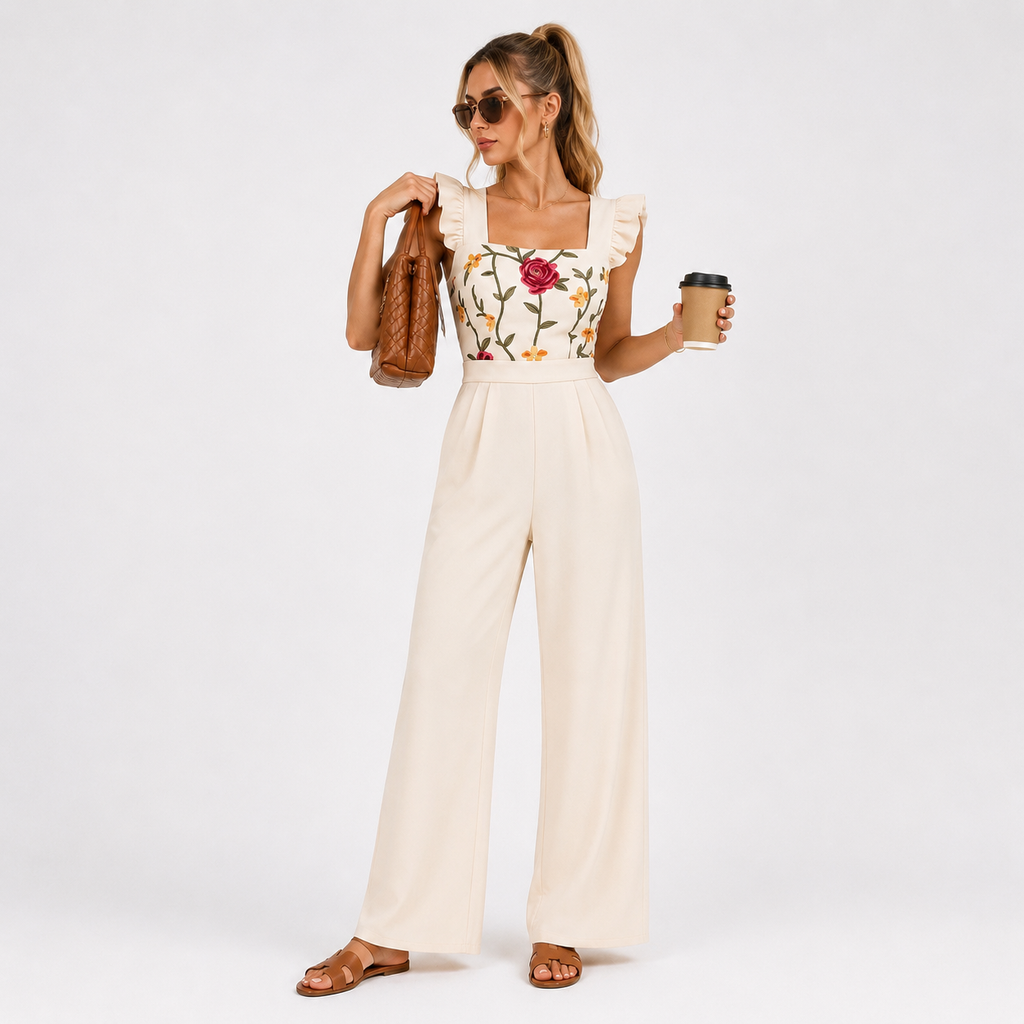 Ivory Blossom Jumpsuit