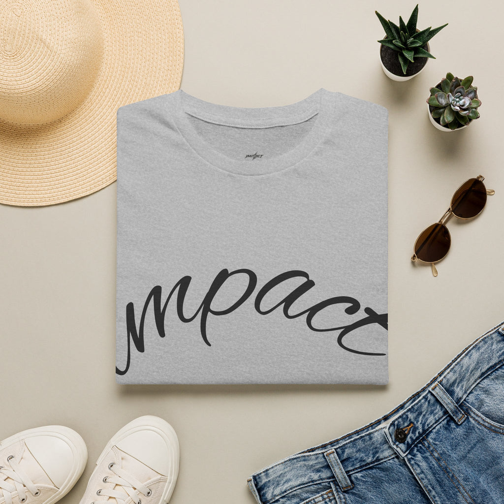 Impact Women Script T-Shirt — Minimalist Inspirational Tee