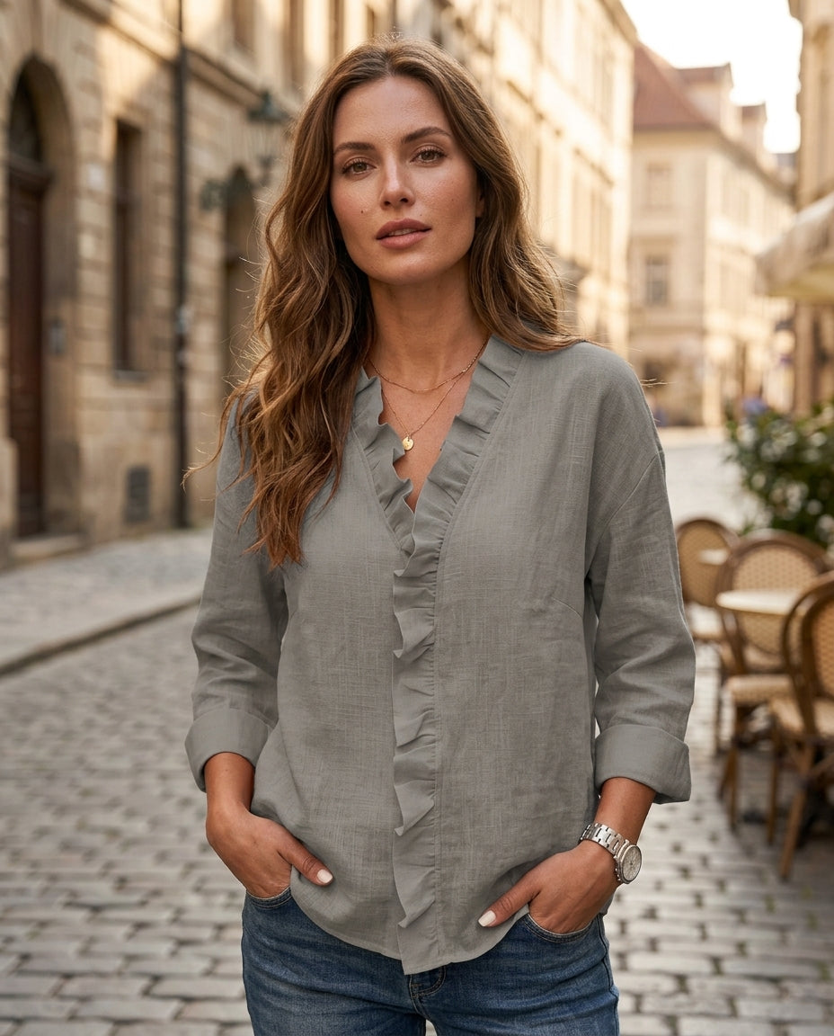 Elara Ruffle Blouse