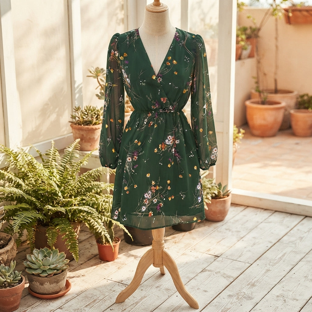 Elara Chiffon Midi Dress
