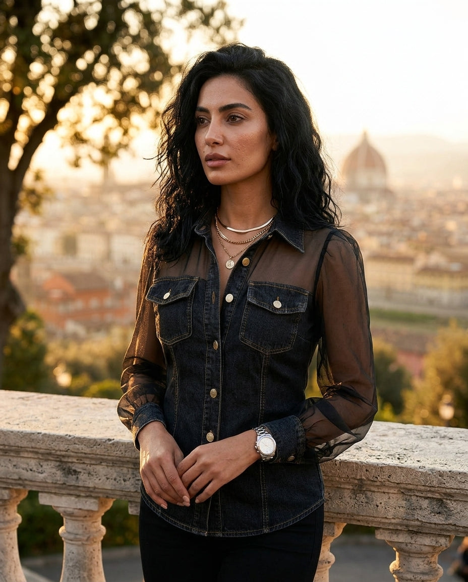 Savannah Denim Blouse