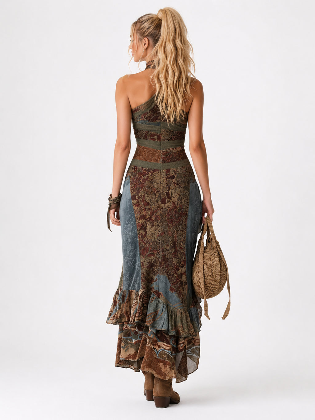Boho Patchwork Maxi Dress