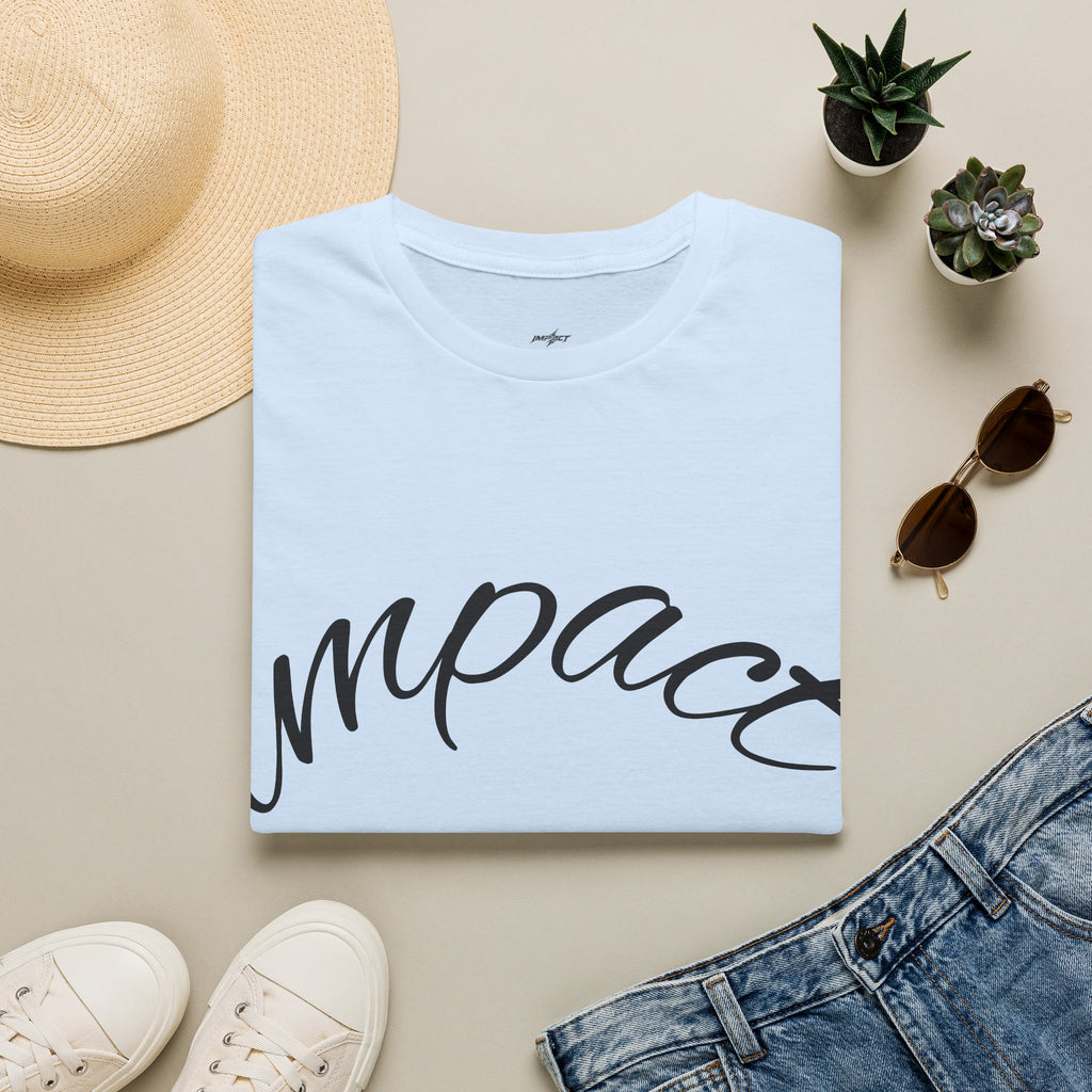 Impact Women Script T-Shirt — Minimalist Inspirational Tee