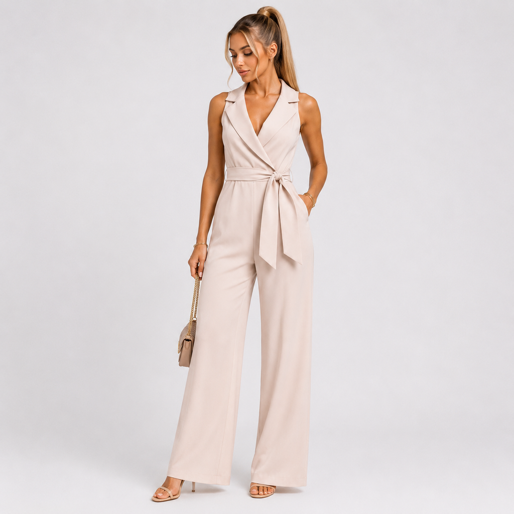 Ivory Belted Jumpsuit ✨