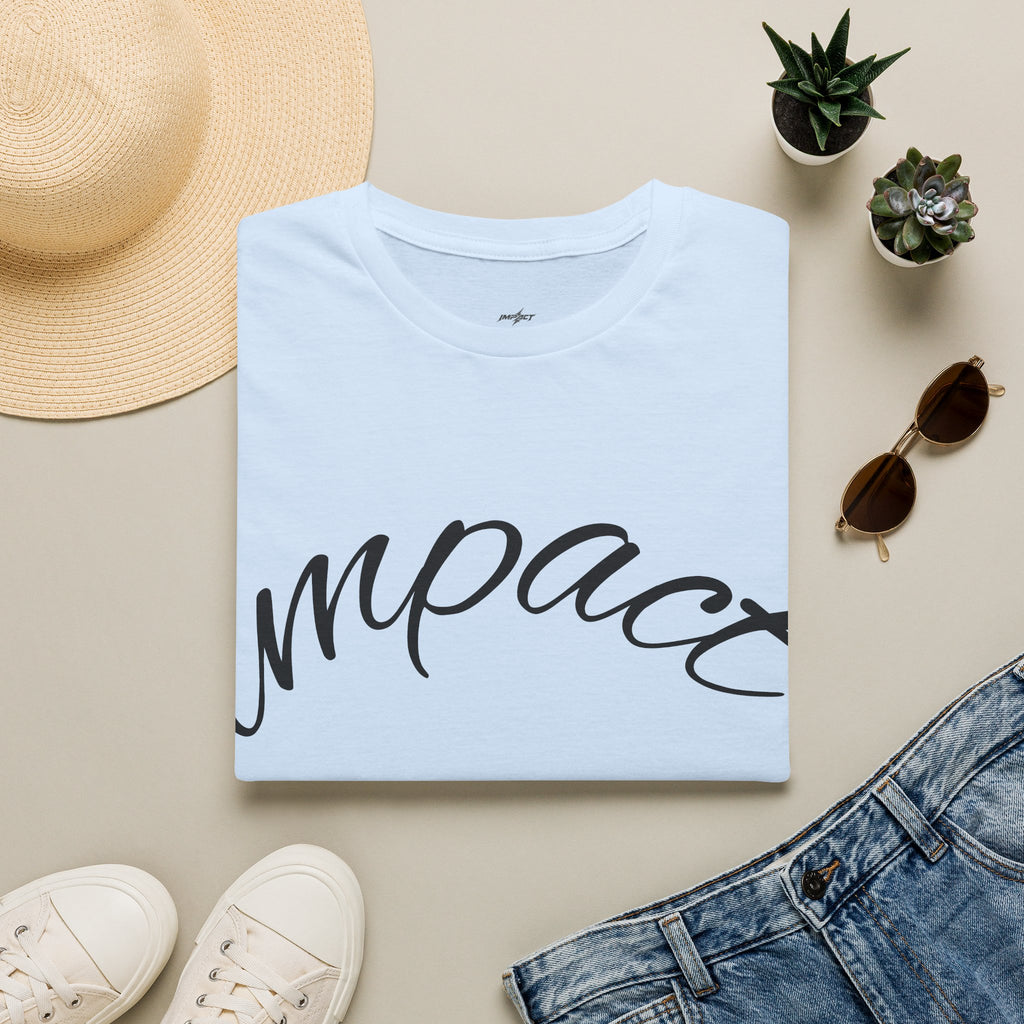 Impact Men's Script T-Shirt — Casual Inspirational Tee with 'Impact' Script Design