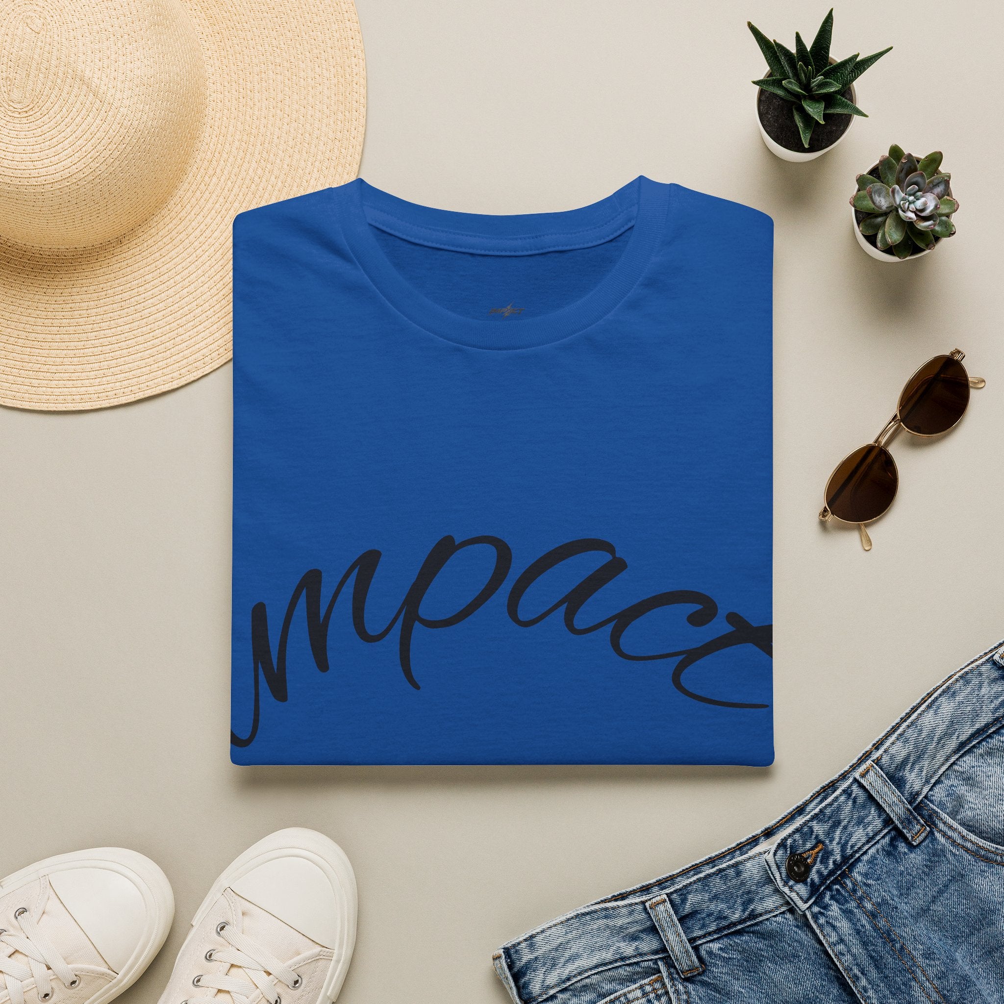 Impact Women Script T-Shirt — Minimalist Inspirational Tee