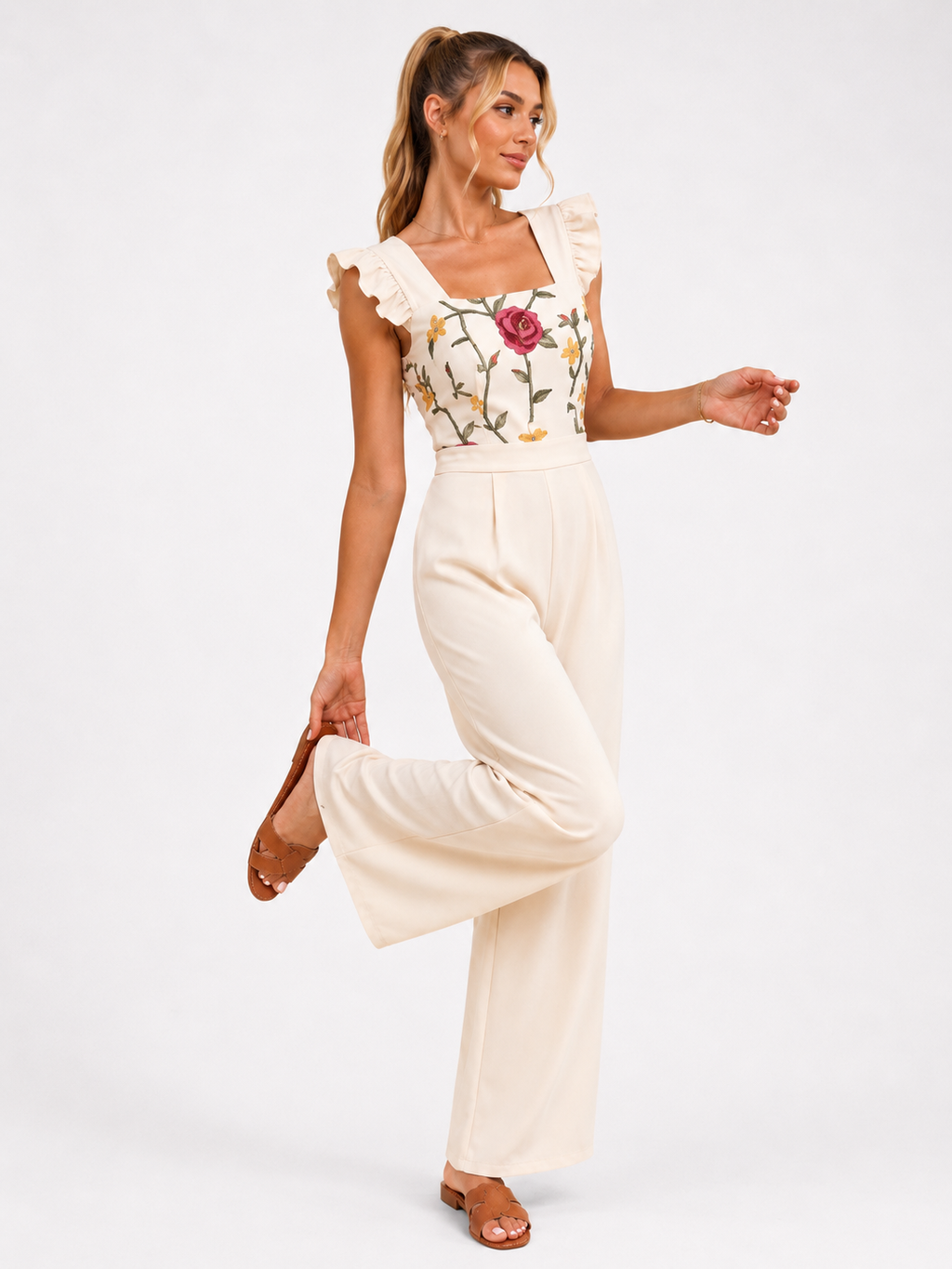 Ivory Blossom Jumpsuit