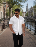 Classic Cotton White Short Sleeve Shirt