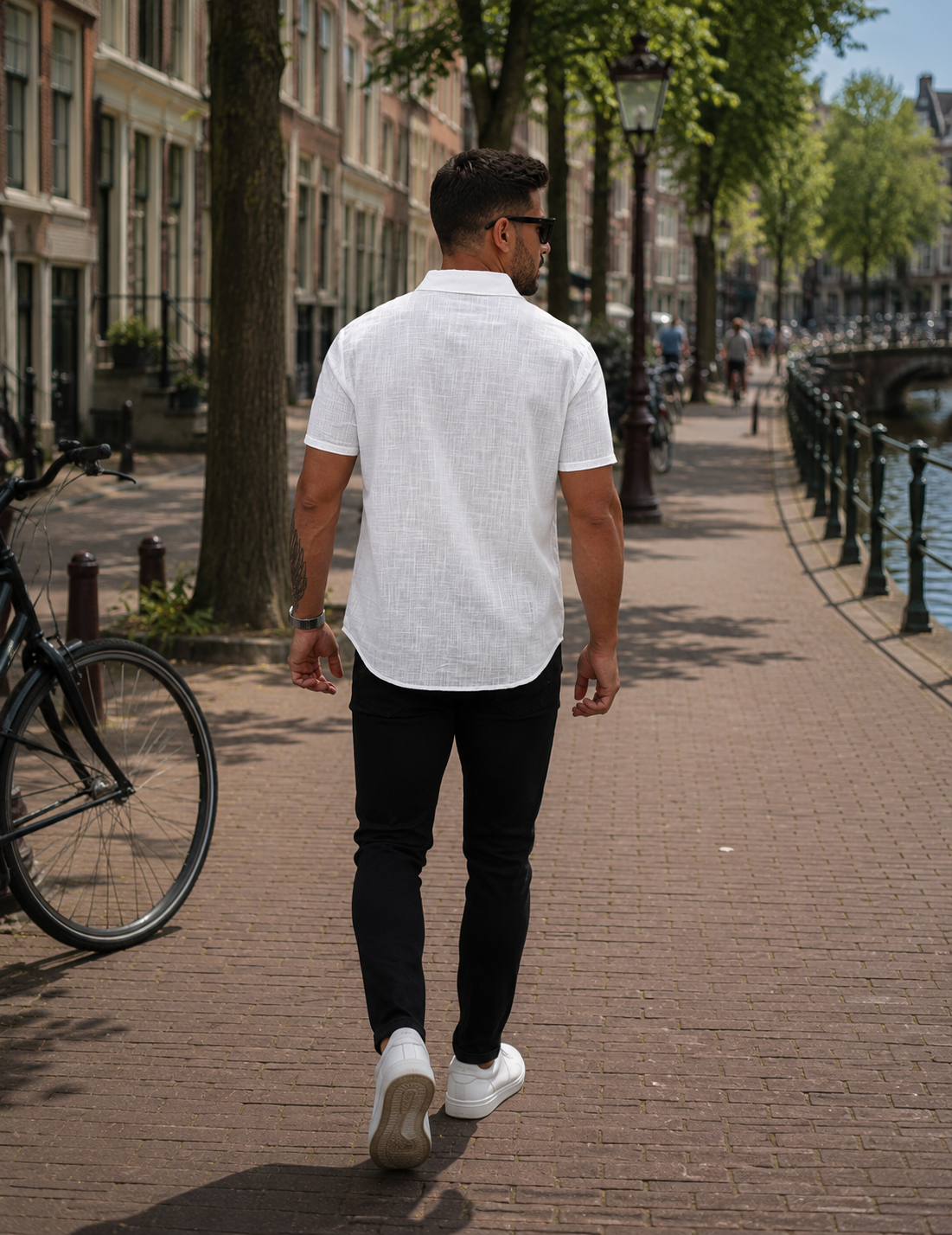Classic Cotton White Short Sleeve Shirt