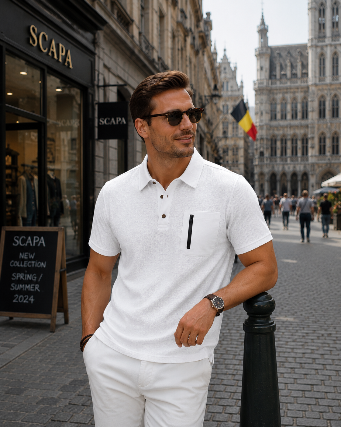 Premium Textured Polo Shirt for Men