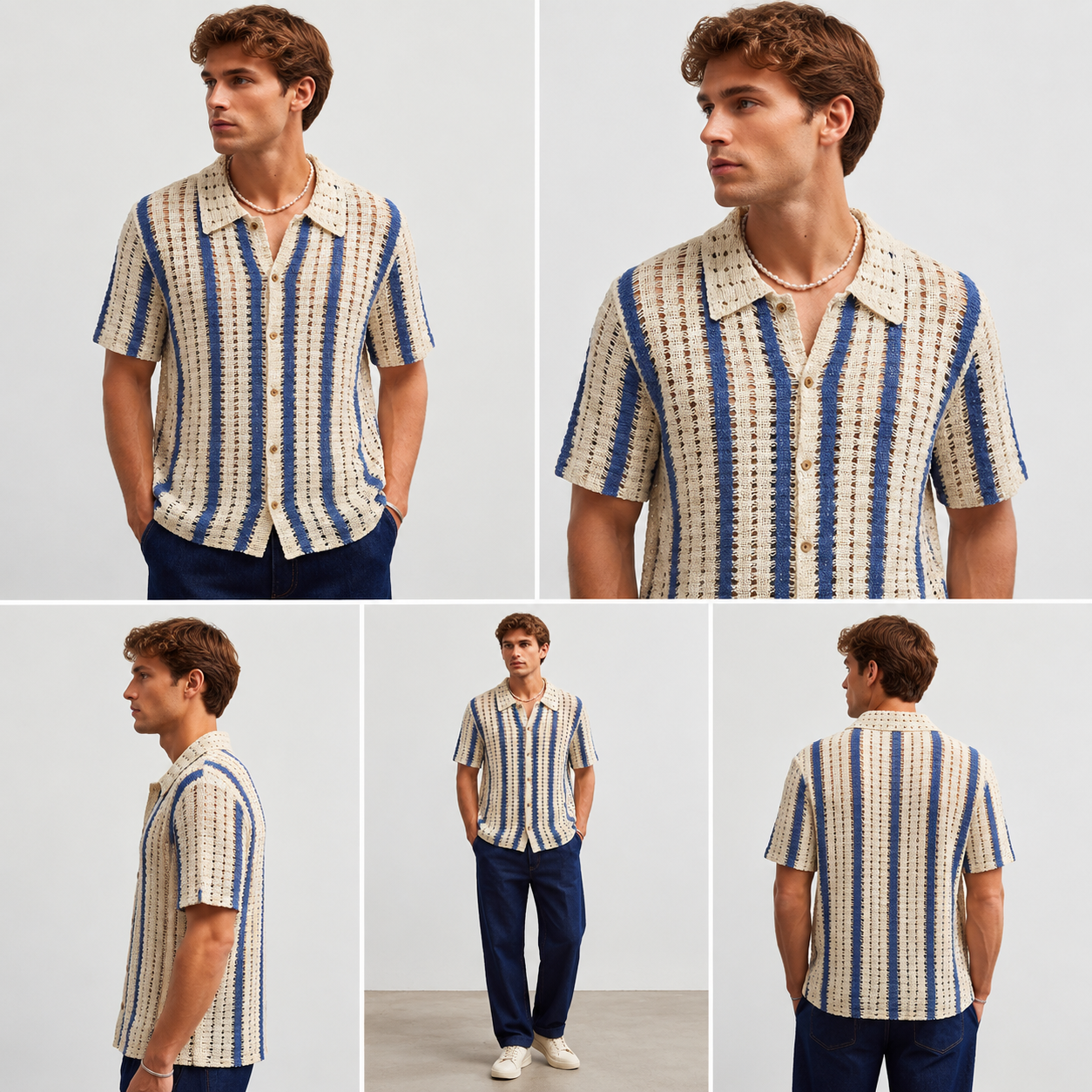 Knitted Crew Neck T-Shirt