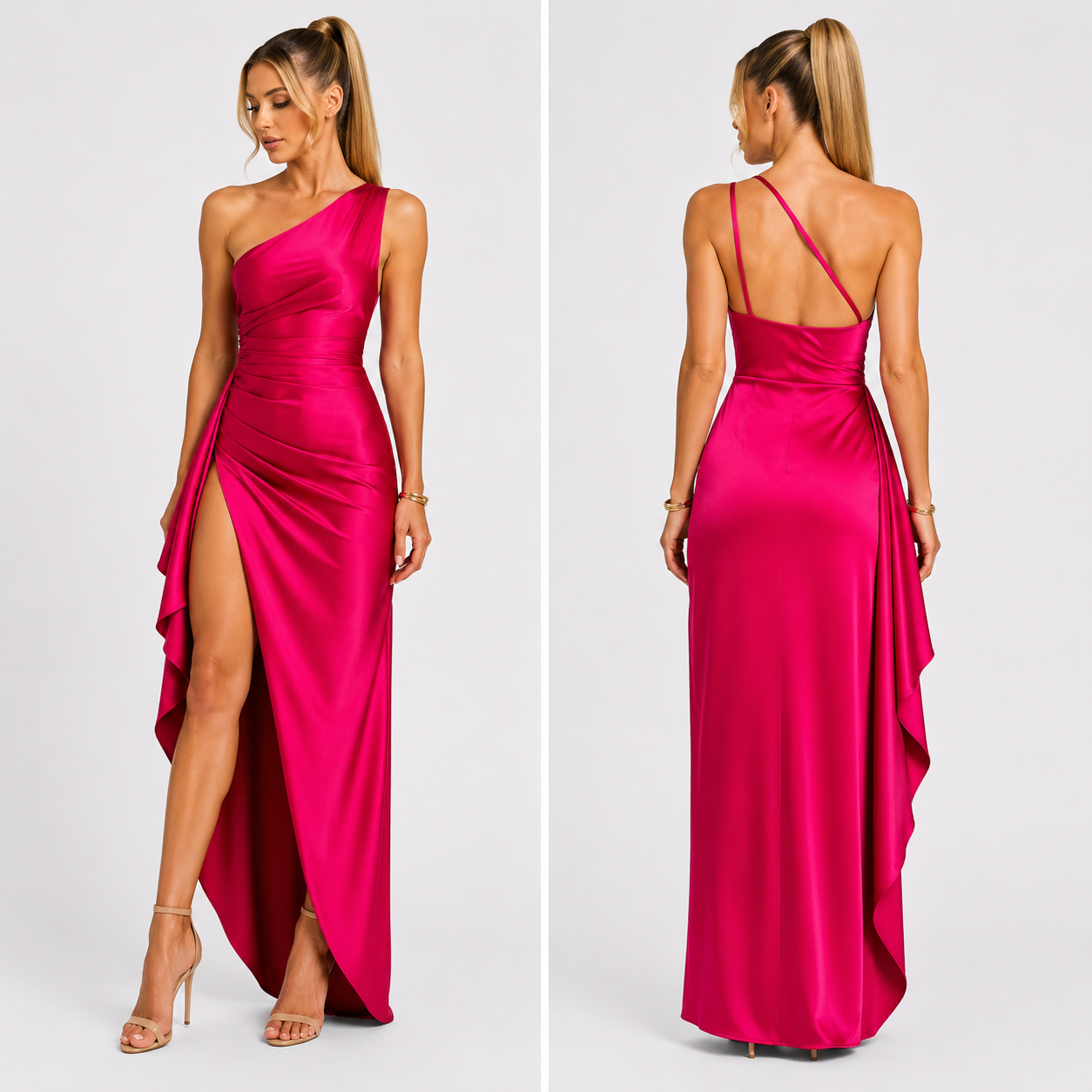 Sienna Satin Slit Dress