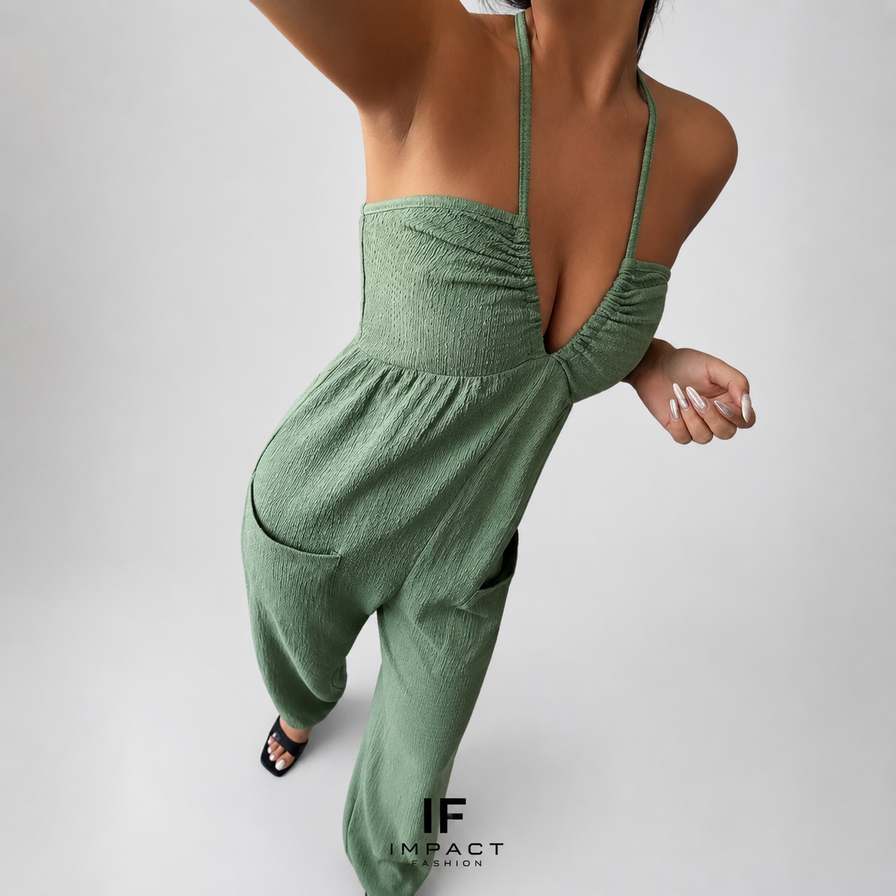 Sage Breeze Jumpsuit