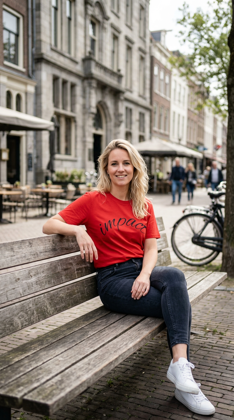 Impact Women Script T-Shirt — Minimalist Inspirational Tee