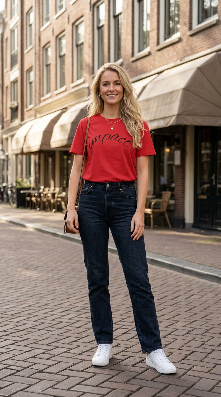 Impact Women Script T-Shirt — Minimalist Inspirational Tee