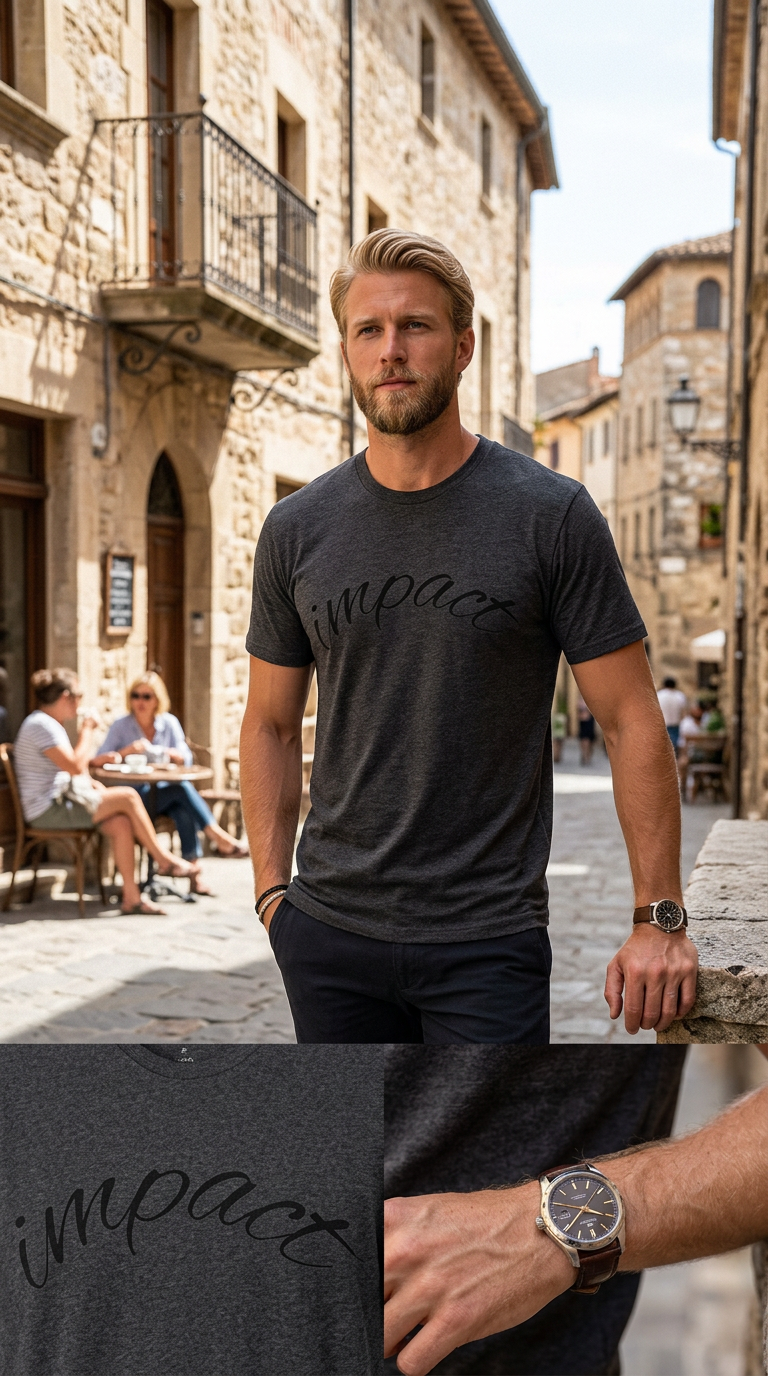 Impact Script T-Shirt Casual Inspirational Tee
