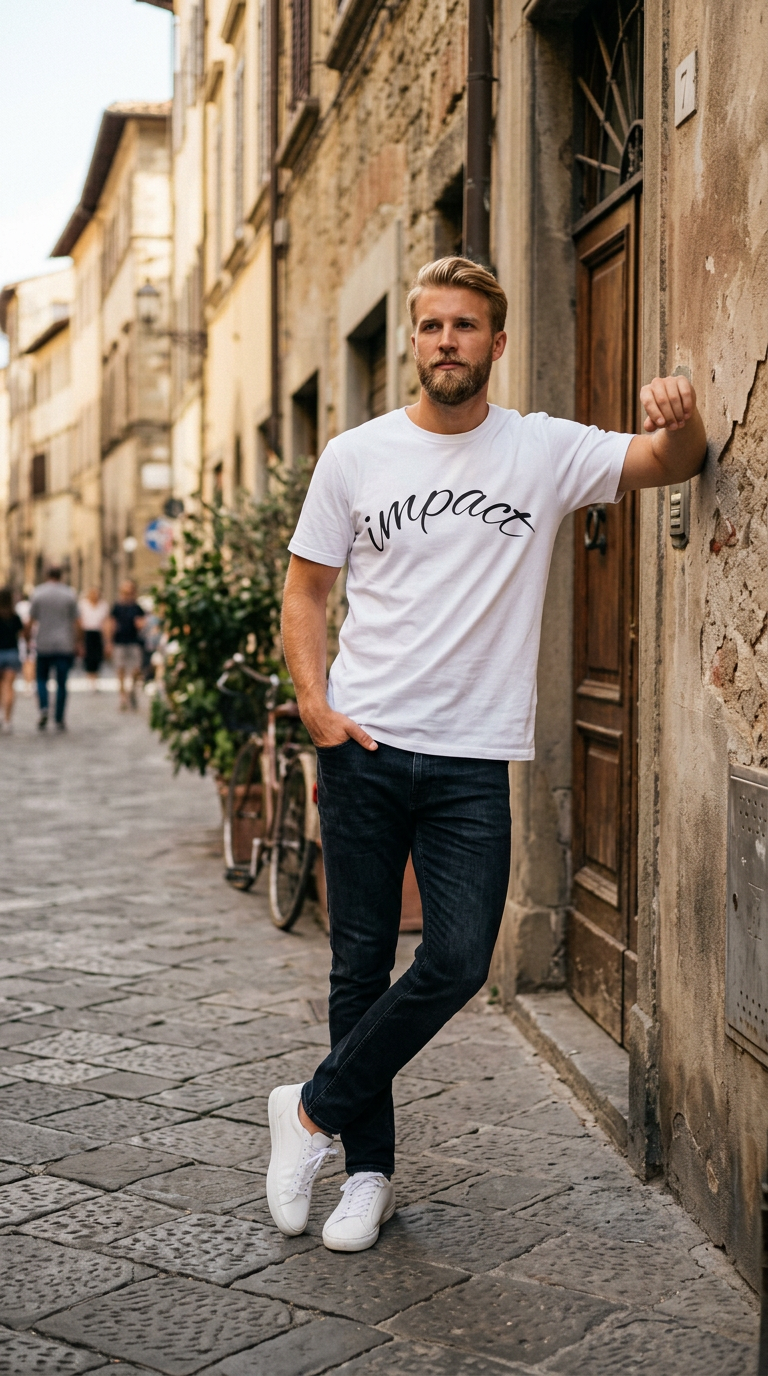 Impact Script T-Shirt Casual Inspirational Tee